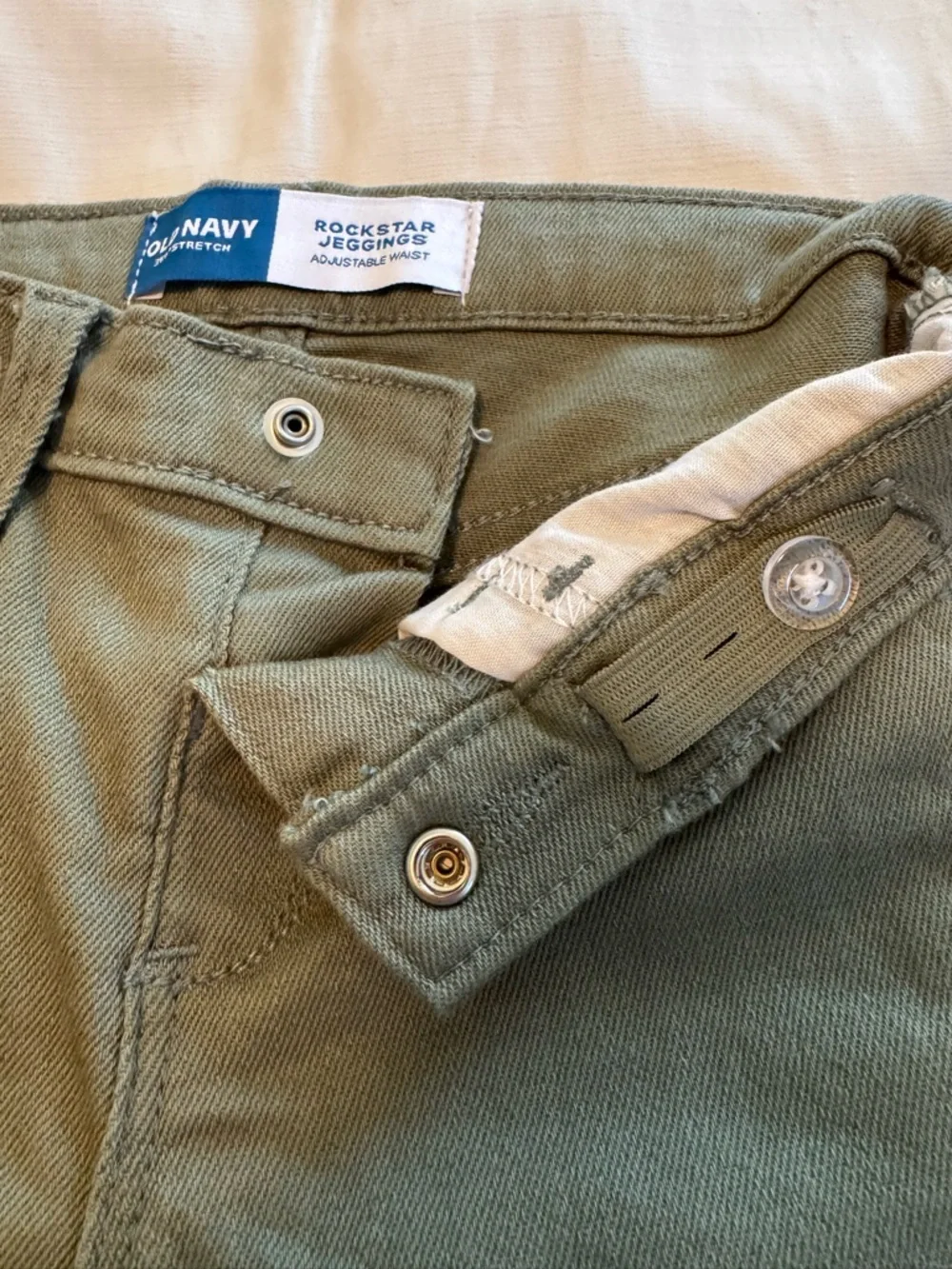 Old Navy Rockstar Jeggings Olive Green Skinny Pants Toddler Size 5T